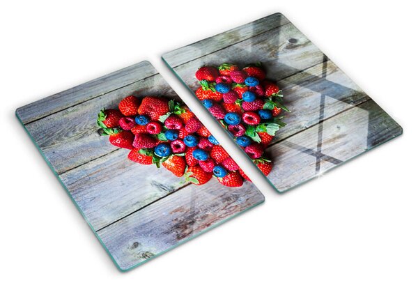 Tocător din sticlă Inima fructelor de pădure