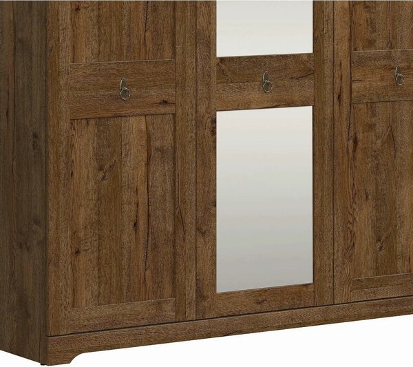 Dulap PATRAS, stejar april, PAL, cu 3 usi, 153x59x208 cm