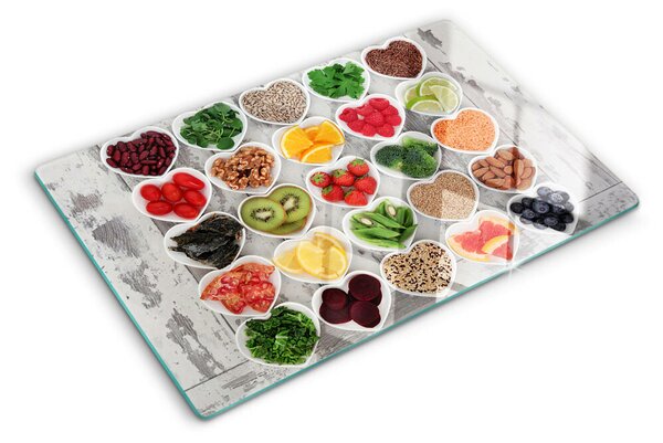 Tocător de bucătărie Fructe și legume în inimioare