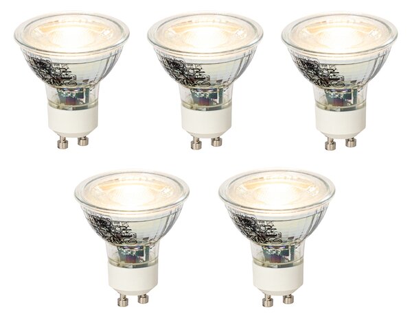 Set de 5 becuri LED GU10 reglabile 4W 300 lm 2700K
