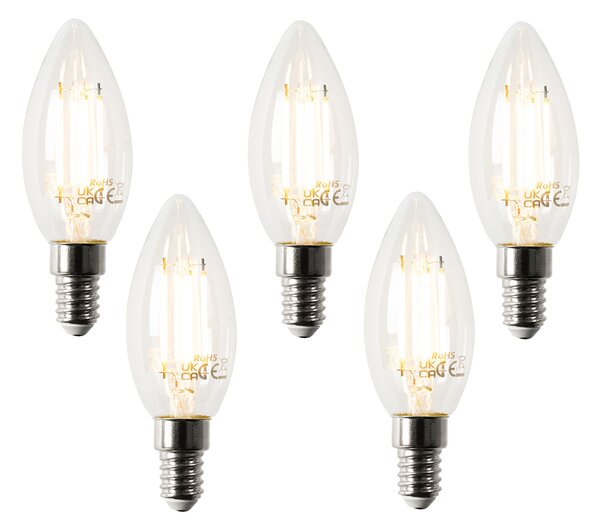 Set de 5 becuri LED inteligente E14 B35 4,5W 470 lm 2700K