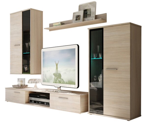 Mobilier living Saul (Stejar sonoma) (fără iluminat). 610002