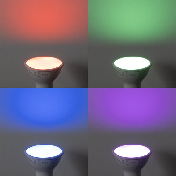 Set de 5 becuri LED GU10 50mm clare 4.7W 400 lm 2200-2400K