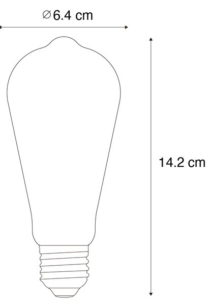 Set 5 becuri Becuri LED inteligente E27 reglabile ST64 transparente 7W 806lm 2700-6500K
