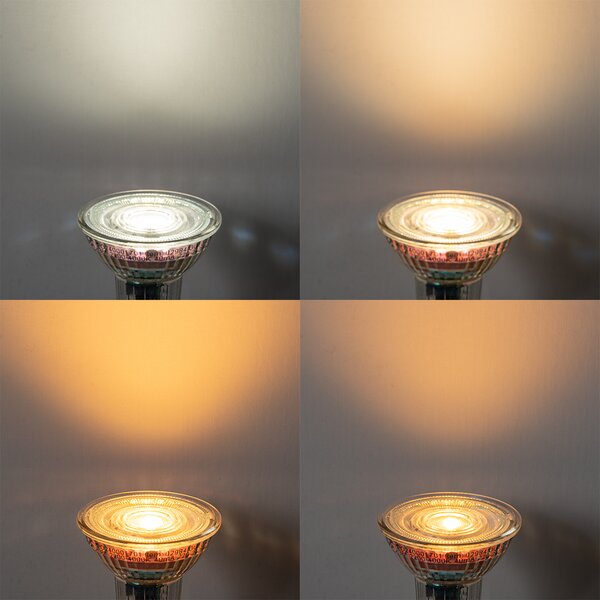 Set de 5 becuri LED inteligente GU10 50mm clare 4.7W 345 lm 2200-4000K