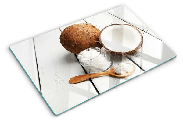 Tocător sticlă Nucă de cocos și produsele sale