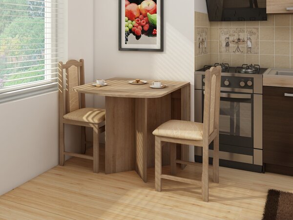 Masă de sufragerie extensibilă Elston 2 (arin) (pentru 4 până la 6 persoane). 746436