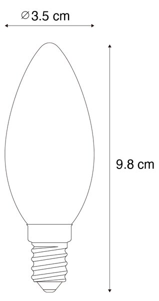 Set de 5 becuri LED inteligente E14 C35 transparente 4,2W 470 lm 2700-6500K