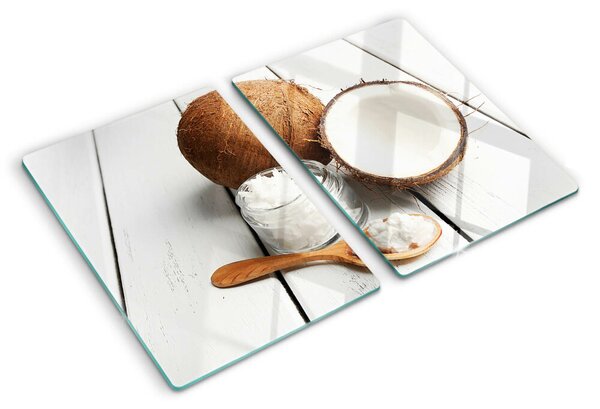 Tocător sticlă Nucă de cocos și produsele sale
