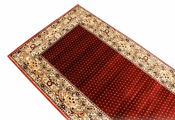 Covor Sufragerie, Model Lotos 588 208, Covor Dreptunghiular, Rosu Grena Rosu, Dreptunghi, 100x200