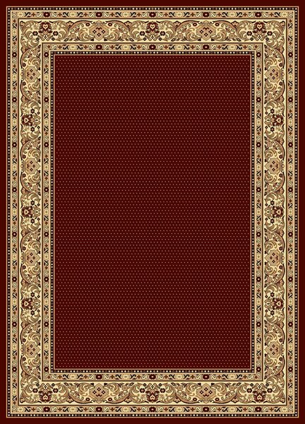 Covor Sufragerie, Model Lotos 588 208, Covor Dreptunghiular, Rosu Grena Rosu, Dreptunghi, 100x200