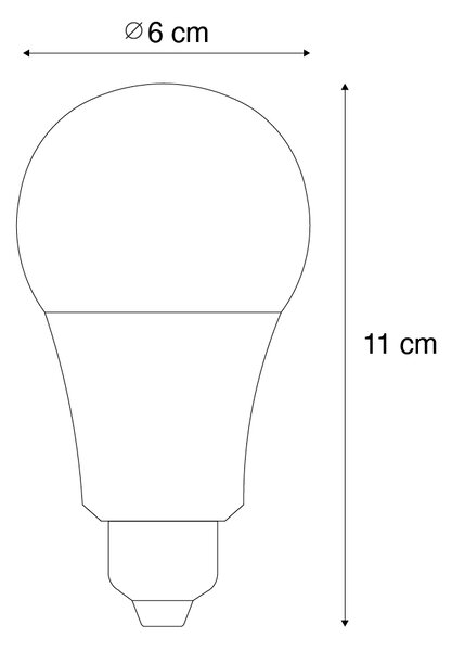 Set 5 becuri Becuri LED inteligente E27 A60 mat RGBW 9W 806lm 2700-6500K