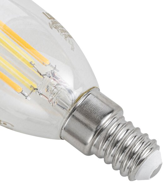 Set de 5 becuri LED inteligente E14 C35 transparente 4,2W 470 lm 2700-6500K