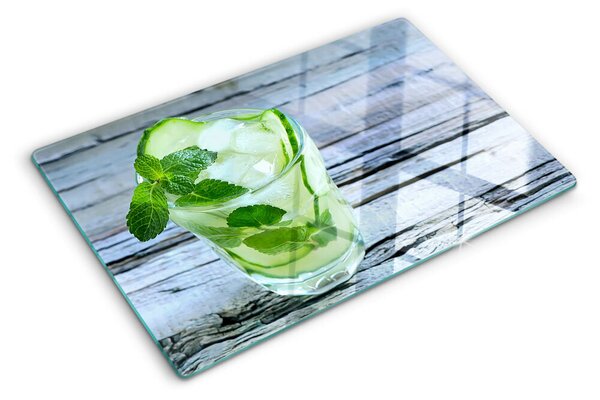 Tocător din sticlă Un cocktail răcoritor cu mentă