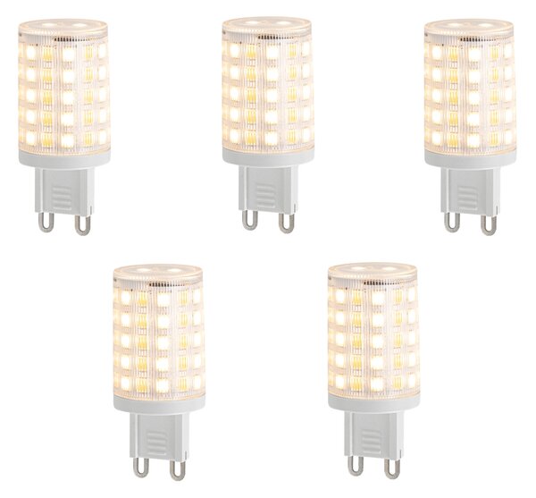Set de 5 becuri LED inteligente G9, reglabile, clare, 2,5 W, 250 lm, 2700-6500K, Zigbee
