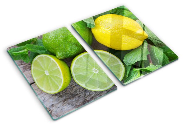 Tocător de bucătărie Lămâi și lime cu mentă