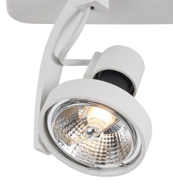 Spot de tavan de design alb GU10 70mm cu 2 lumini reglabil - Vo