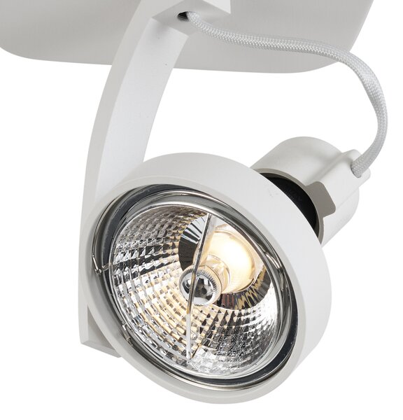 Spot de tavan de design alb GU10 70mm rotativ și înclinabil - Vo
