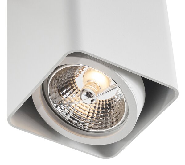 Spot de design montat la suprafață alb GU10 70mm rotativ și înclinabil - Vox