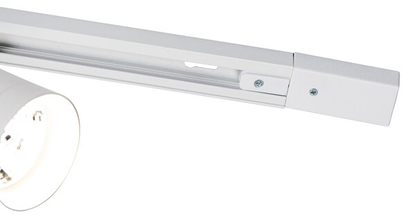 Sistem de iluminat cu șină modern cu 5 spoturi albe monofazate GU10 70mm - Iconic Jeana Luxe