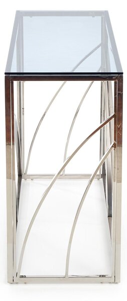 Consola KN5, argintiu/fumuriu, 120x40x78 cm