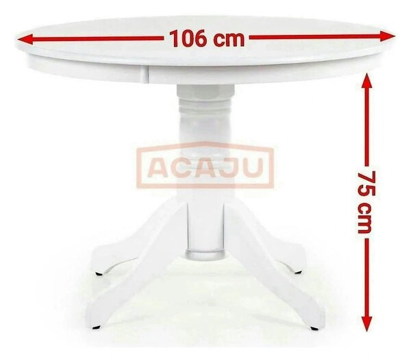 Masa alba living GLOSTER, 106x106x75 cm