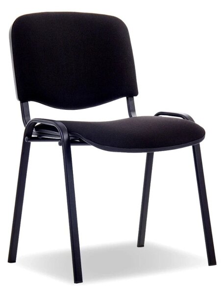 Scaun de conferinta Viva, picioare negre, negru