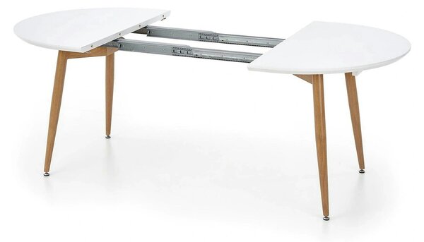 Masa extensibila EDWARD, alb/stejar miere, 120/200x100x75 cm