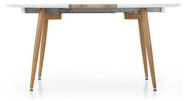 Masa extensibila EDWARD, alb/stejar miere, 120/200x100x75 cm