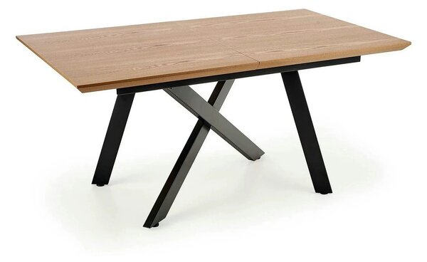 Masa extensibila Capital, stejar auriu/negru, 160/200x90x76 cm