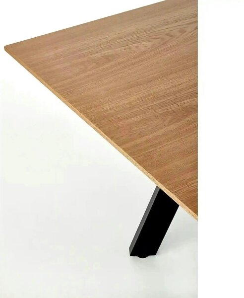 Masa extensibila Capital, stejar auriu/negru, 160/200x90x76 cm