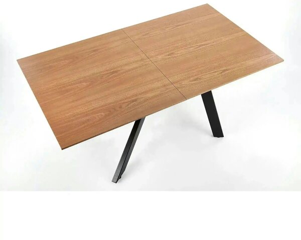 Masa extensibila Capital, stejar auriu/negru, 160/200x90x76 cm