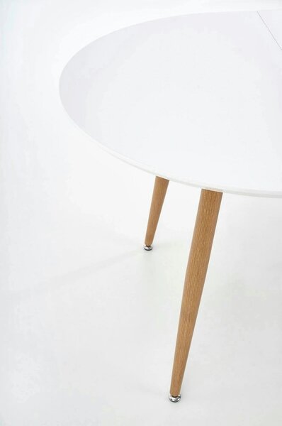 Masa extensibila EDWARD, alb/stejar miere, 120/200x100x75 cm