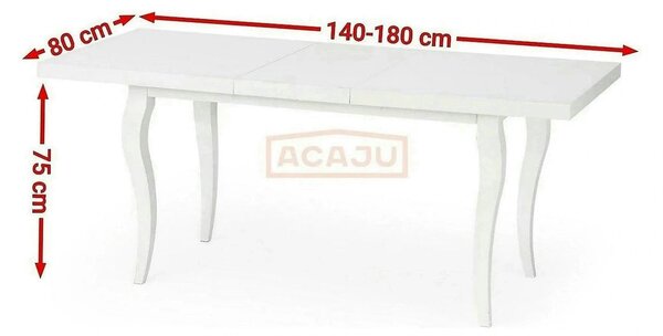 Masa extensibila MOZART, alb, 160/240x90x75 cm