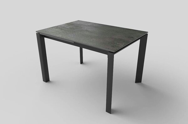 Masa extensibila HORIZON, gri/negru, ceramica, 120/180x85x76 cm