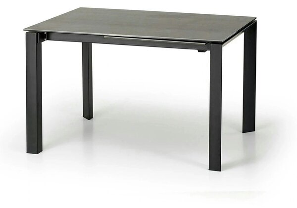 Masa extensibila HORIZON, gri/negru, ceramica, 120/180x85x76 cm
