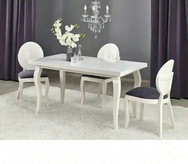 Masa extensibila MOZART, alb, 160/240x90x75 cm