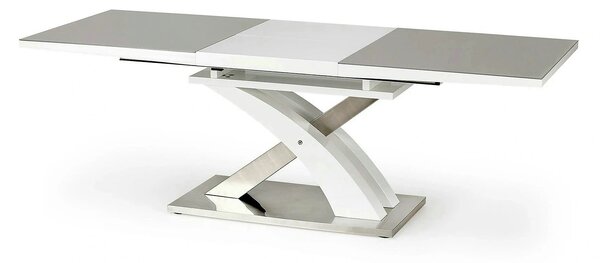 Masa extensibila SANDOR 2, alb/crom, 160/220x90x78 cm