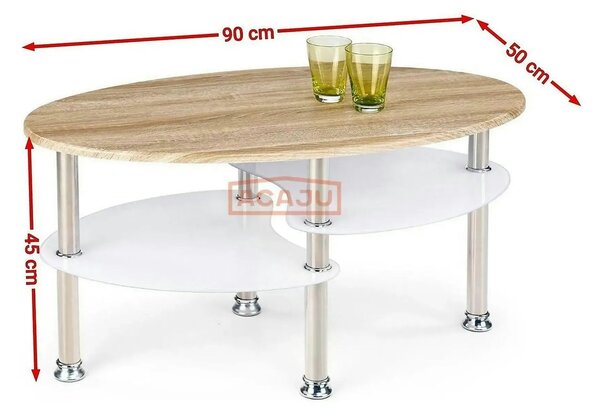 Masuta cafea Medea, stejar sonoma, 90X50X45 CM