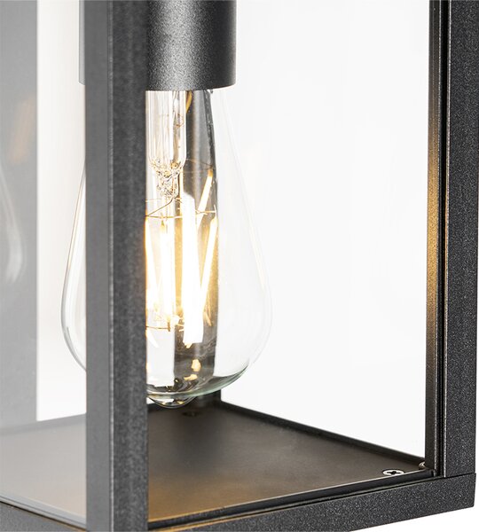 Lampa de perete exterioară neagră IP44 cu senzor de crepuscul - Charlois