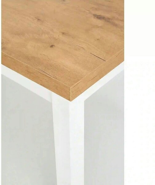 Masa TIAGO, stejar/alb, 140/220x80x76 cm