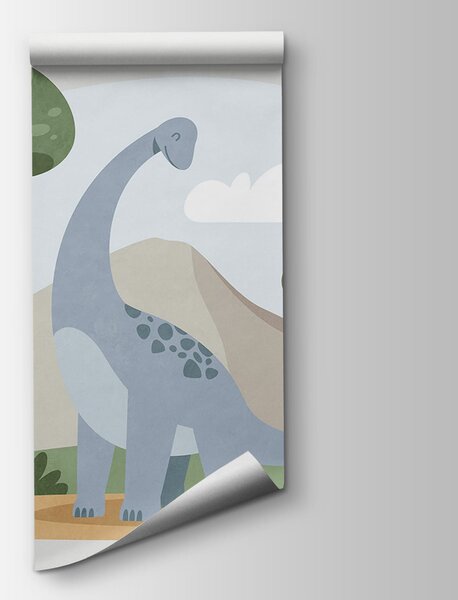 Fototapet Desen animat cu un dinozaur, Fototapet dinozauri, Fototapet populare, t00738 - Tapeko.ro