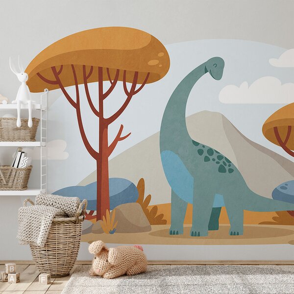Fototapet Desen animat cu un dinozaur, Fototapet dinozauri, Fototapet populare, t00738v1 - Tapeko.ro