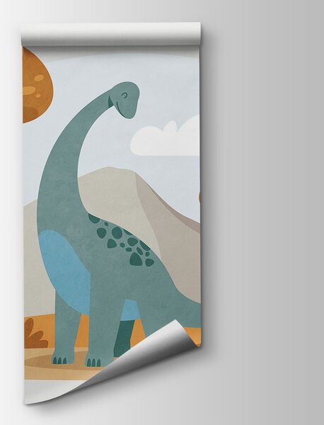 Fototapet Desen animat cu un dinozaur, Fototapet dinozauri, Fototapet populare, t00738v1 - Tapeko.ro