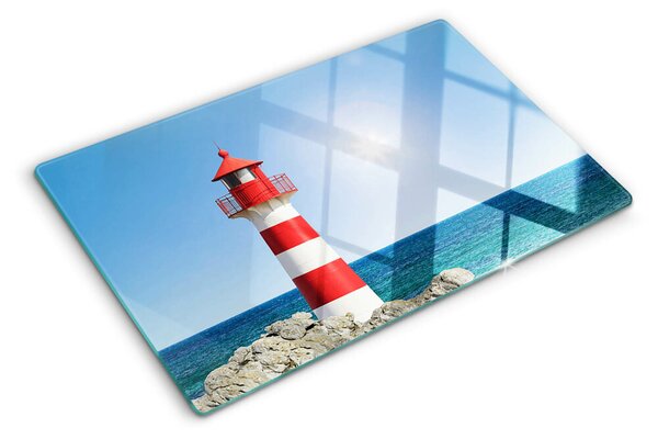 Tocător din sticlă Un far deasupra oceanului