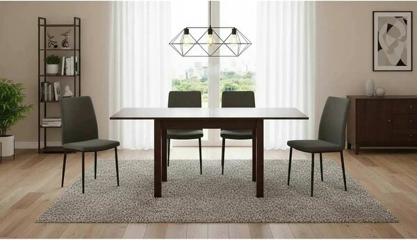 Masuta extensibila GRACJAN, nuc, PAL, 80/160x80x76 cm