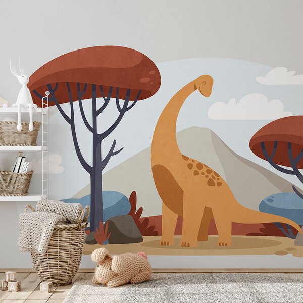 Fototapet Desen animat cu un dinozaur, Fototapet dinozauri, Fototapet populare, t00738v2 - Tapeko.ro