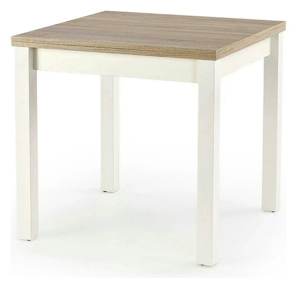 Masa extensibila GRACJAN, stejar sonoma/alb, PAL, 80/160x80x76 cm