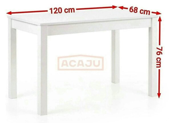 Masa KSAWERY, alb, PAL, 120x68x76 cm