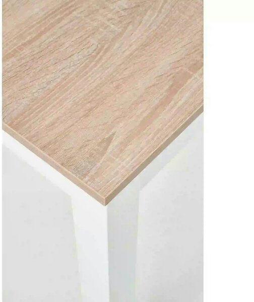Masa KSAWERY, stejar/alb, PAL, 120x68x76 cm